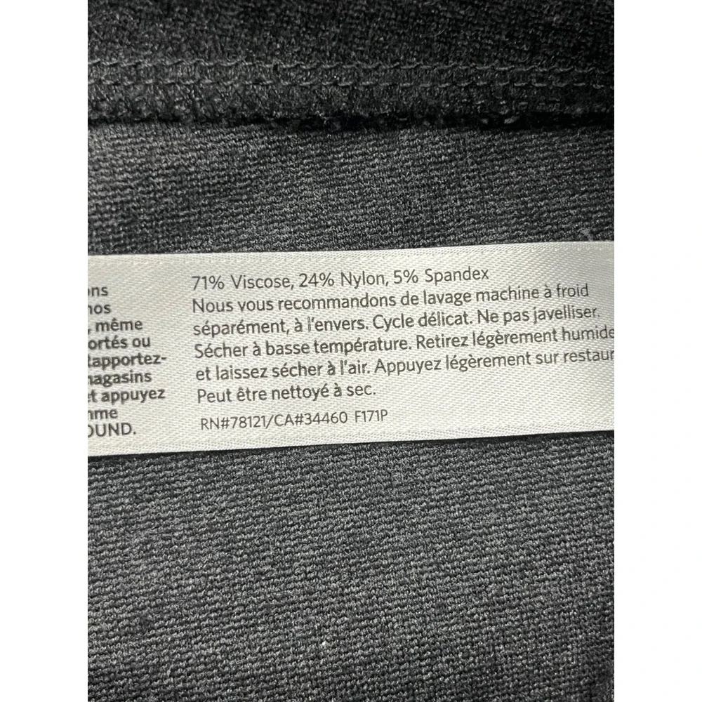 Eileen‎ Fisher Grey Ponte Knit Ankle Pants Italian Fabric Side Slit Size Large
